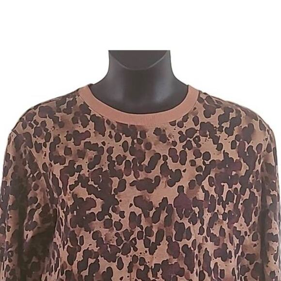 Stars Above Women's Animal Print Sweatshirt Size XXL Brown/Black Leopard - Picture 6 of 6